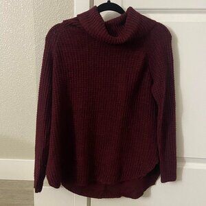 Maroon Cowl Neck Sweater